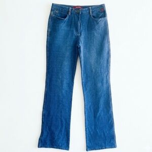 BCBG Max Azria Stretch Jeans Size 8 Dark Wash Slight Flare NWT Comfort Fit Y2K